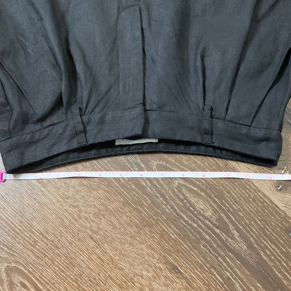 Dissh Womens black 100% linen high waist long shorts - Picture 9 of 9